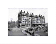 Wee Blue Coo Glasgow St Enoch Station Scotland Old BW Wall Art Print