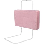 Naizy - Barrière de Lit pour Enfants Bébé 60CM Sécurité Softpack avec 5 Trous Hauteur Réglable Protection Contre les Chutes Rose