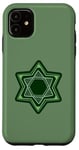 iPhone 11 Green Star of David for Hanukkah | Am Yisrael Chai Case