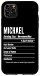 Coque pour iPhone 11 Pro Max Michael Gift, informations nutritionnelles Taille de portion, calories