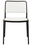 Kartell Set De 2 Chaises Audrey (Structure Peinte En Noir/ Assise Blanche - Aluminium / Polypropylène)