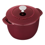 Staub La Cocotte 20 cm round Cast iron Rice grenadine-red