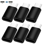 Micro Usb Type C Mâle Vers Ios Femelle,Connecteur Adaptateur,Diviseur De Données,Convertisseur De Charge Pour Apple,Téléphone Portable Android,Adaptateur Pour Ordinateur P - Type 6pcs Ios To Type C