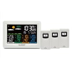 Station météo La Crosse Technology WS6204 Radio-Pilotée avec 3 capteurs thermo-hygro Blanc