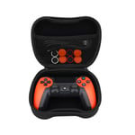 NK Pack Manette pour PS4 / PS3 / PC/Mobile sans fil - Manette sans fil, Dualshock, 6 axes, Pavé tactile, Entrée casque, Câble de charge, 8 x Grips pour joystick, Housse pour manette - Orange