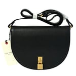 Ted Baker Sohho Small Saddle Padlock Black Leather Crossbody Bag - New -RRP £140