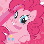 Pyramid International My Little Pony (Pinkie Pie) Canvas Print, Wood, Multi-Colour, 40 x 40 x 1.3 cm