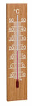 TFA Dostmann Thermomètre analogique d'intérieur et d'extérieur, 12.1054.01, résistant aux intempéries, haute précision, chêne