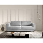 Bestmobilier - Bucay - canapé 3 places - convertible avec coffre - en velours - gris clair