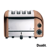 4-Slot Classic Toaster with Sandwich Cage - Copper, Removable Tray