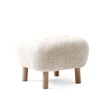 &Tradition - Little Petra Pouf - Sheepskin Moonlight 17mm/Oak - Skamler og taburetter - Viggo Boesen