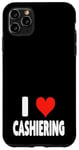 Coque pour iPhone 11 Pro Max I Love Cashiering – Cœur – Magasin d'emplois au détail Caisse enregistreuse