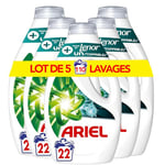 Ariel Lessive Liquide, 110 Lavages (5x22), Unstoppables Touche de Lenor, Nettoyage Intense et Plus De Fraîcheur, Offre Une Sensation De Fraîcheur Qui Dure Jusqu’à 1 Semaine, Fabriqué En France