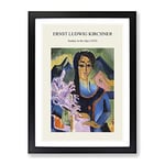 Sunday In The Alps By Ernst Ludwig Kirchner Exhibition Museum Painting Framed Wall Art Print, Ready to Hang Picture for Living Room Bedroom Home Office Décor, Black A2 (64 x 46 cm)