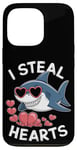 iPhone 13 Pro Cool Shark I Steal Hearts Valentines Day Funny Shark Boy Kid Case