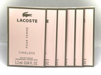 LACOSTE POUR FEMME TIMELESS 6 X 1.2ml EDP SAMPE SPRAY