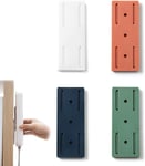 Self Adhesive Power Strip Holder 4 Packs, Support De Multipr , Support Mural Pour Bloc Multipr , Porte-Douille Adhésif Sans Poinçon Pour Maison, Bureau, Cuisine (Vert, Bleu, Blanc, Rose)