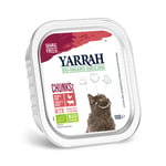 Yarrah Ekologisk Chunks in Sauce 6 x 100 g - Ekologisk kyckling & ekologiskt nötkött med ekologisk persilja & ekologisk timjan