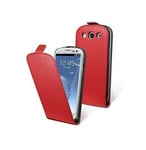 HOUSSE COQUE ETUI CUIR VERITABLE ECOLOGIQUE MOXIE★ SAMSUNG GALAXY S3 i9300 ROUGE