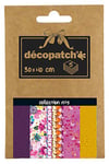 Décopatch DP005O - Une Pochette de 5 feuilles de Papier Decopatch, Papier Imprimé, 30x40 cm, motifs asortis, tons fleuris