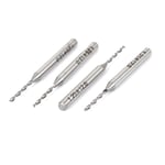 1.25mm Tip 12mm Cutting Depth Carbide Jewelry PCB CNC Micro Drill Bits 4 Pcs