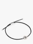 Coach Unisex Rexy Logo Leather Slider Bracelet, Black