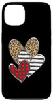 iPhone 13 Happy Valentines Day Love Cute Heart Cheetah Plaid Pattern Case