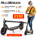 MEGAWHEELS ELECTRIC SCOOTER FOLDING KICK E-SCOOTER 7.8AH LONG RANGE FOR ADULT UK