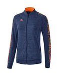 Erima Graffic 5-C Basics Veste Femme, New Navy/Orange Fire, FR : XL (Taille Fabricant : 46)