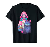 Pastel Goth teen with wolf Aesthetic Japanese Anime Kawaii T-Shirt