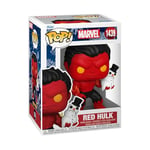 Funko Pop! Marvel: Holiday – Red Hulk - Marvel Comics - Figurine en Vinyle à Collectionner - Idée de Cadeau - Produits Officiels - Jouets pour Les Enfants et Adultes - Comic Books Fans