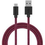 Laddningskabel Smartline USB-C/A Fuzzy 2 m