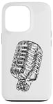 Coque pour iPhone 13 Pro Classic Retro Vocal Microphone Vintage