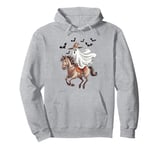 Cute Horse Riding Ghost Halloween Lover Gift Men Women Kids Pullover Hoodie