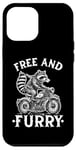 Coque pour iPhone 14 Pro Max Free And Furry Racoon Moto Rider Biker Raton laveur