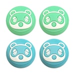 Jcd-Capuchon De Poignée De Anciers De Pouce Pour Manette De Commutateur Ns Lite Joy-Con,Animal Crossing,Coussin De Cuir Chevelu D'ours,Couvercle De Manette,4 Pièces - Type No.64 No.65