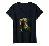 Womens David and Goliath by Caravaggio (1599) V-Neck T-Shirt