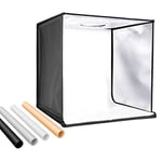 NEEWER Boîte à Lumière pour Studio Photo, Tente de Prise de Vue 40cm avec Luminosité Réglable, Kit d'Eclairage de Table Pliable et Portable avec 80 Lumières LED et Arrière-Plans 4 Couleurs