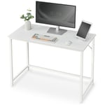 Vasagle - Bureau, Table, Poste de Travail, pour Bureau, Chambre, 50 x 100 x 76 cm, Style Moderne, Cadre en Métal, Blanc Érable