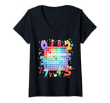 Womens Maths Day Number Costume With Number 3 Idea For Kids Number V-Neck T-Shirt