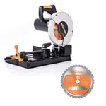 Evolution Power Tools RAGE 4 Multi-Material Chop Saw, 185 mm, (230 V) with Additional R185TCT-20T Blade