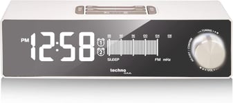 Technoline Wt483 Radio-Réveil Blanc/Argent 222 X 62 X 58 Mm