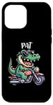 Coque pour iPhone 12 Pro Max Pat Funny Alligator Moto Design pour garçon Nom Pat