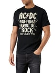 AC/DC Homme Noir T-Shirt L Noir