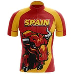 Factory8 - Country Jerseys - Love Your Country! Cycling Jerseys & Sets Collection - Team Spain "King of the Herd" Bold Men's Cycling Jersey & Short Set - Jersey 2 Only - 5XL