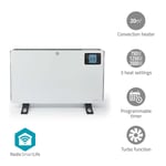 Nedis - SmartLife Elradiator | Wi-Fi | 2000 W | 3 Varmeindstillinger | LCD | 5 - 37 °C | Justerbar termostat | Hvid - HTCO50WTW