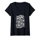 Womens Where there is hope there is faith christian black women V-Neck T-Shirt