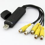 Carte d'acquisition vidéo et Audio usb 2.0,4 canaux,pour windows 7 8 10 25fps/4 canaux