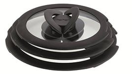 Tefal Ingenio L9931012 3 Piece glass lids, 16-18-20 cm , Black