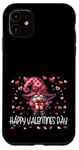 iPhone 11 Happy Valentines Day Gnome For Women Cute Love Heart Pattern Case